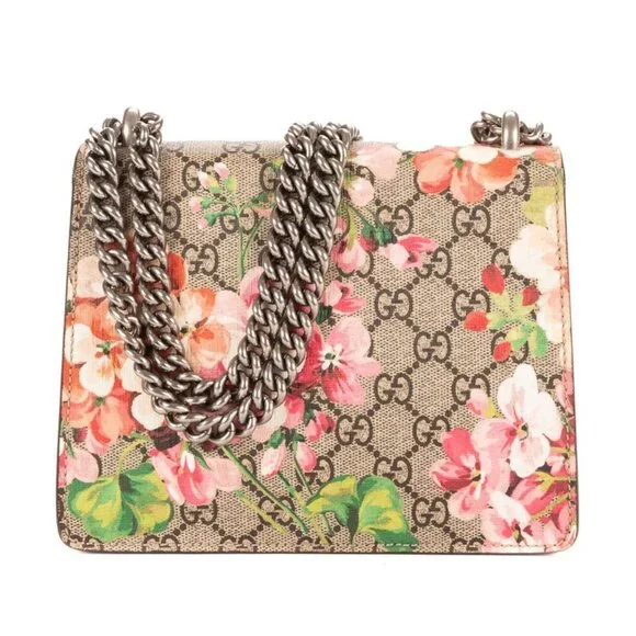 Gucci Blooms Dionysus Beige Burgundy Supreme Canvas Shoulder Bag - Picture 5 of 10